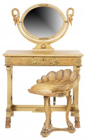 PAINTED VANITY TABLE WITH GROT