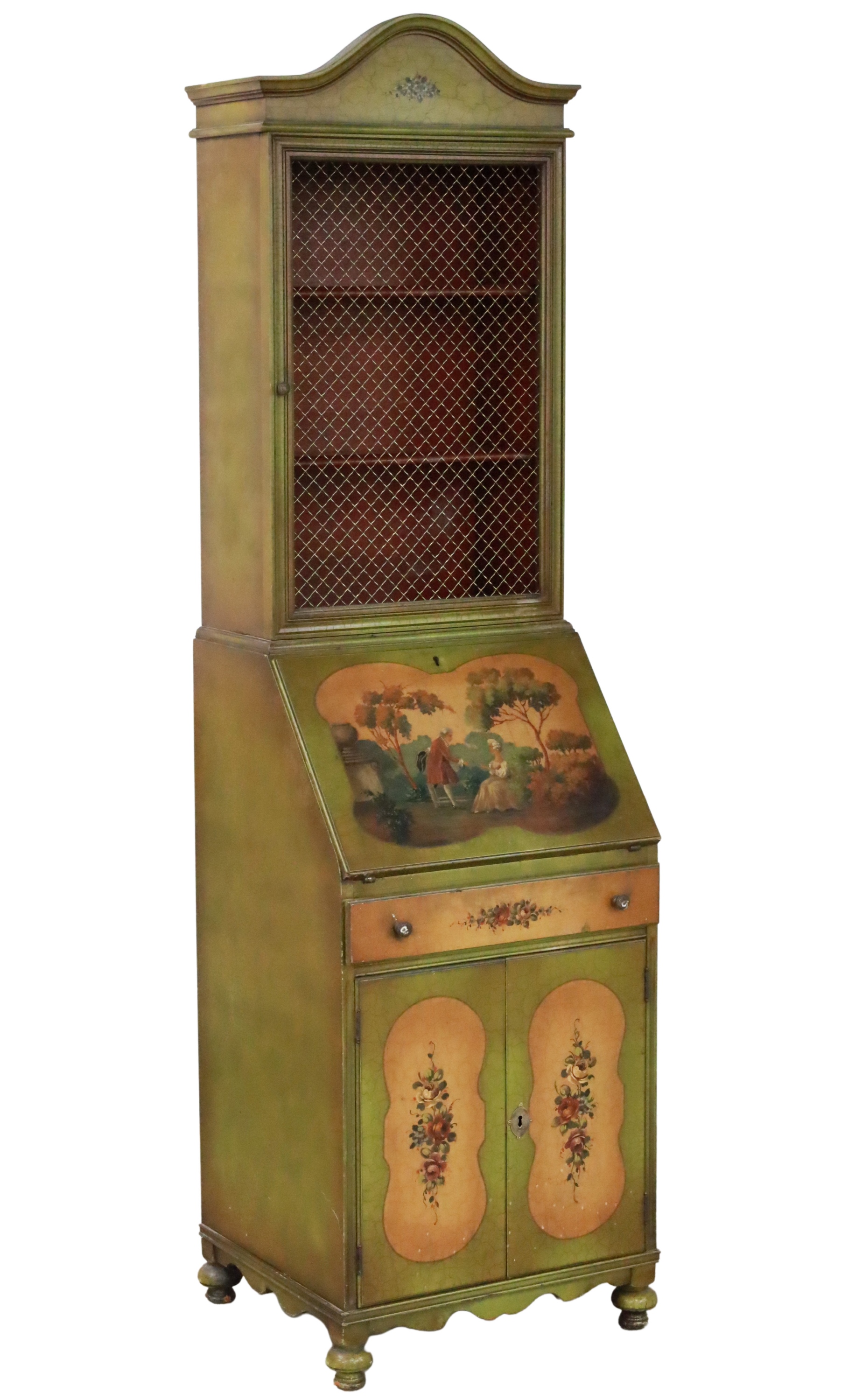 PAINTED VENETIAN STYLE SECRETARY