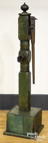 PAINTED WATER PUMP, INSCRIBED