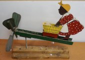 PAINTED WOOD AND METAL WHIRLIG