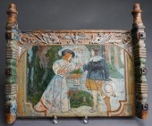PAINTED WOOD ARCHITECTURAL WAL