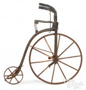 PAINTED WOOD BONESHAKER BICYCL