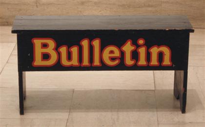 Painted wood "Bulletin" newspaper