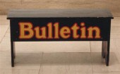 Painted wood "Bulletin" newspa
