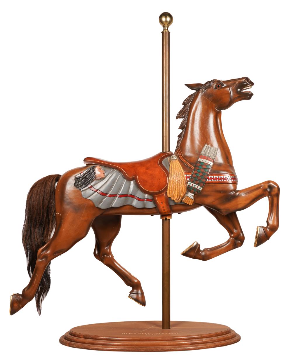 PAINTED WOOD CAROUSEL HORSEthe