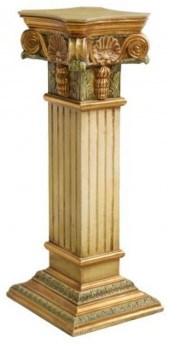 PAINTED WOOD CORINTHIAN COLUMN