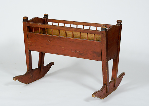 Painted Wood Cradle American