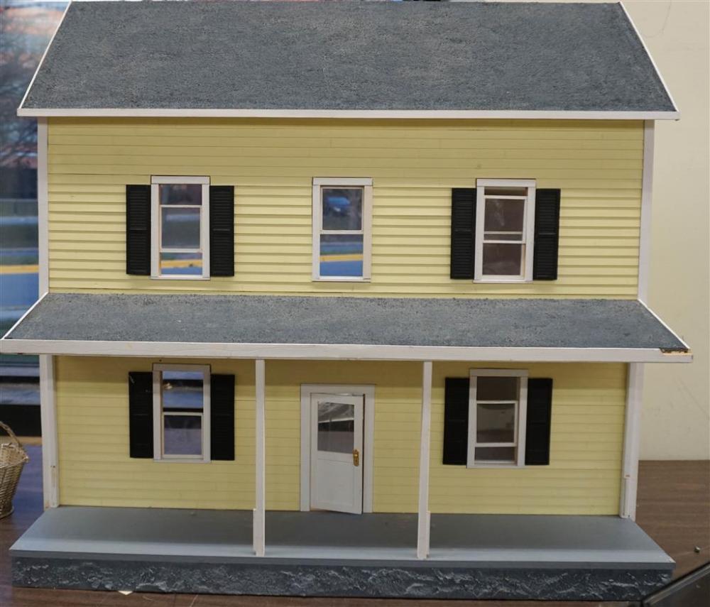 PAINTED WOOD DOLL HOUSE, 30-1/2 X