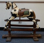 PAINTED WOOD HOBBY HORSE, EARL