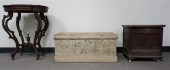PAINTED WOOD LIFT TOP CHEST, A