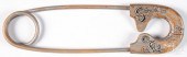 PAINTED WOOD SAFETY PIN TRADE