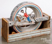 PAINTED WOOD SAWER WHIRLIGIGPa