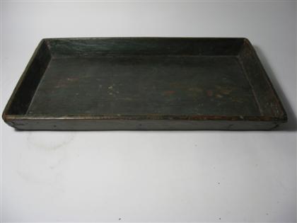 Painted wood tray    overall