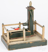 PAINTED WOOD WATER PUMP AND TR