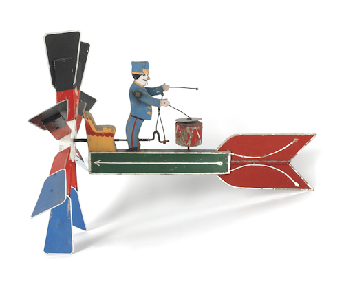 Painted wood whirligig 20th c. of a