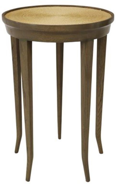 PAINTED WOOD & WICKER OCCASIONAL