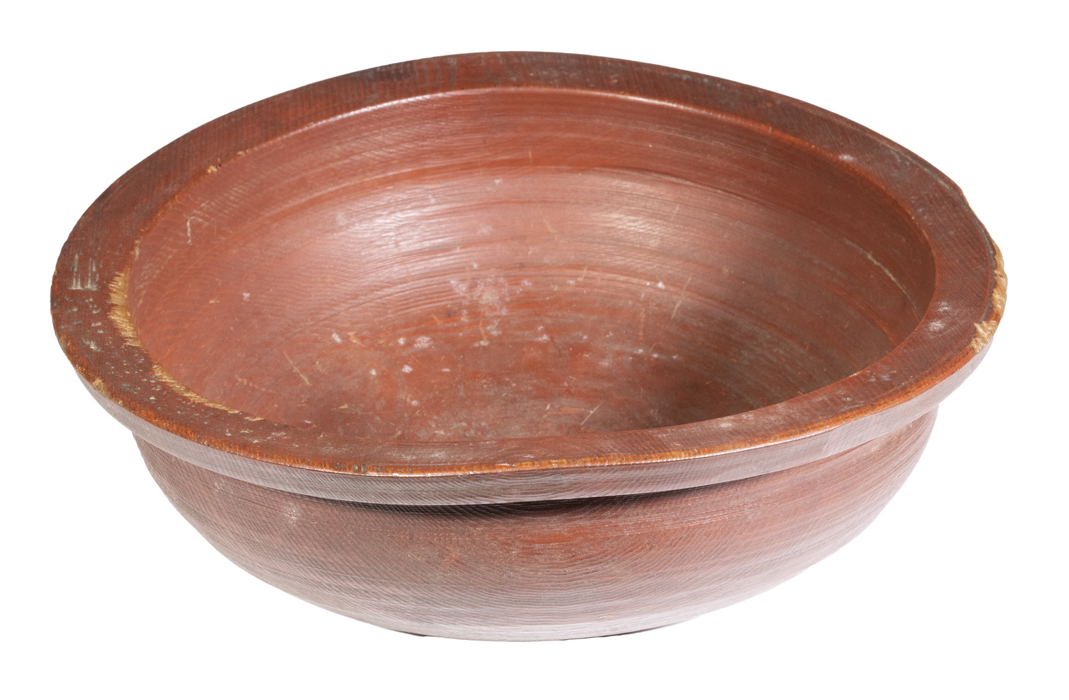 PAINTED WOODEN BOWL 19th c. Lathe