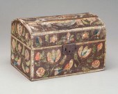 Painted wooden box, cut nail c