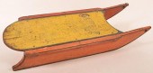 PAINTED WOODEN CHILD'S SLED WI