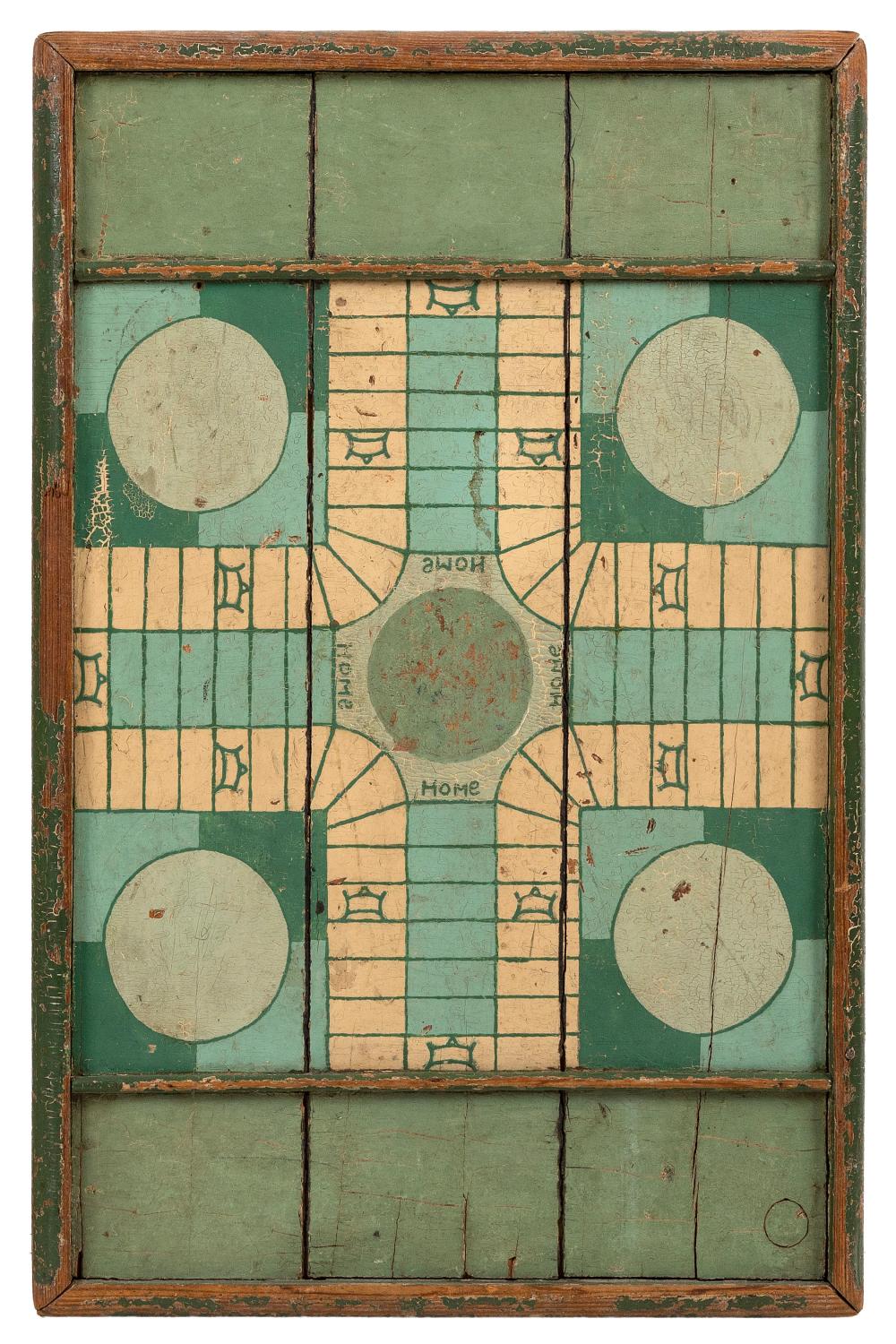PAINTED WOODEN DOUBLE-SIDED GAME