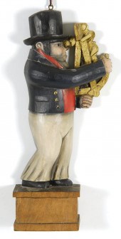 PAINTED WOODEN FIGURE OF THE L