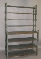 PAINTED WOODEN FLOOR SHELFca.
