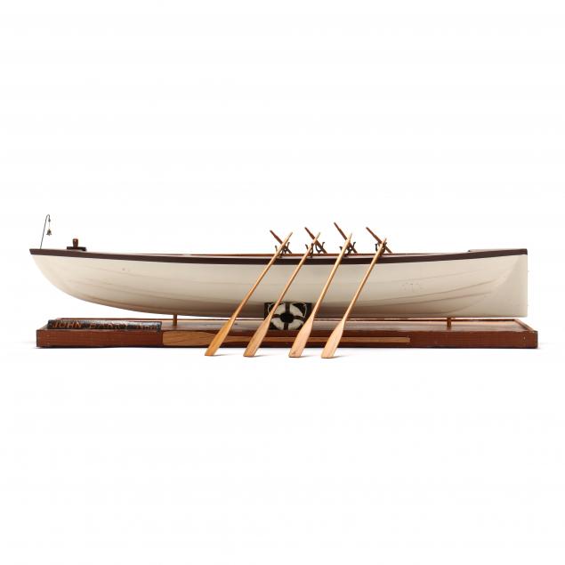 PAINTED WOODEN MODEL OF A WHALING