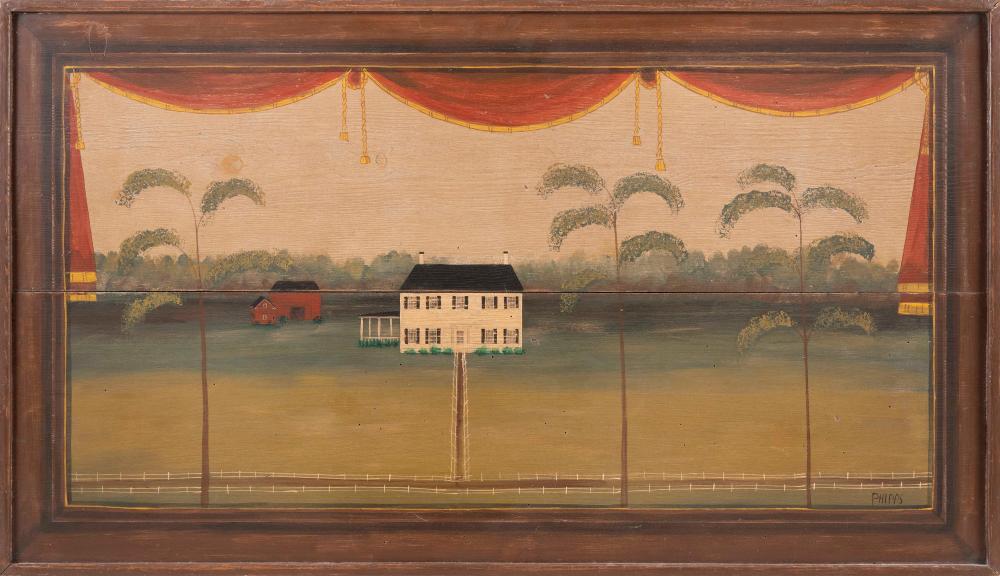 PAINTED WOODEN PANEL BY PHIPPS &