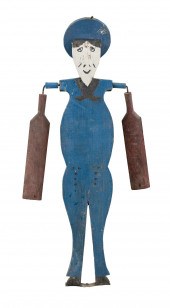 PAINTED WOODEN SAILOR WHIRLIGI
