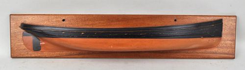 PAINTED WOODEN SHIP'S HALF