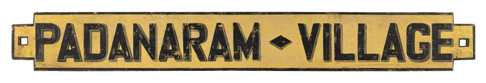 PAINTED WOODEN SIGN FROM