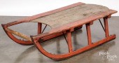 PAINTED WORK SLED, 19TH C.Pain