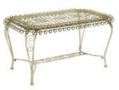 PAINTED WROUGHT IRON SCROLLED