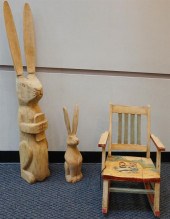 PAINTED YOUTH ARM ROCKER AND T