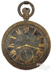 PAINTED ZINC CLOCK AND WATCHMA
