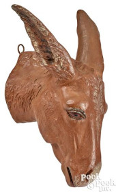 PAINTED ZINC DONKEY HEAD TRADE