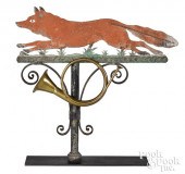 PAINTED ZINC FOX WEATHERVANE,