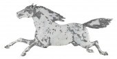 PAINTED ZINC TROTTING HORSE WA