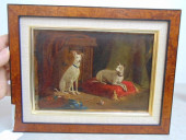 PAINTING, 2 DOGS INTERIOR SETT