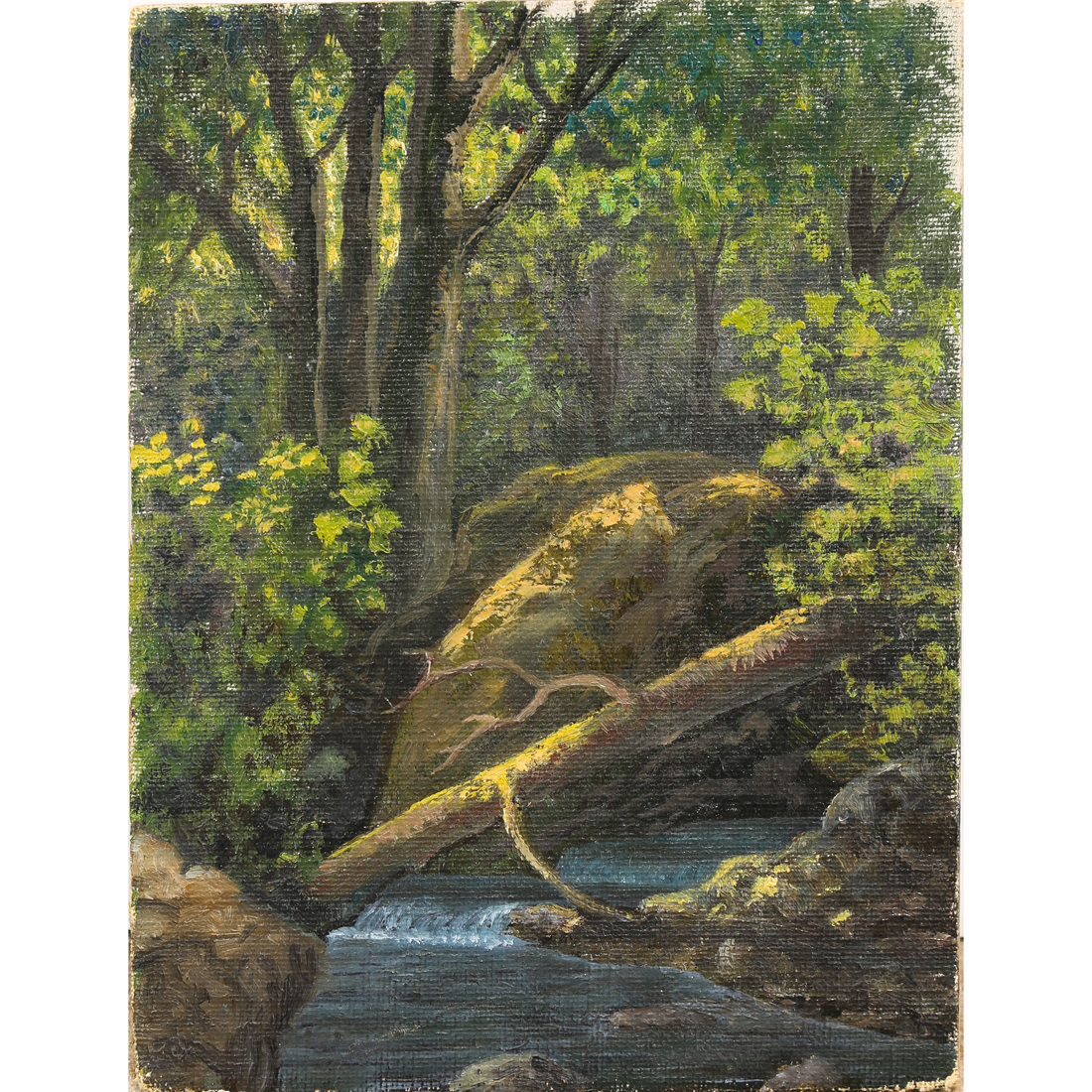 PAINTING, A MOUNTAIN STREAM