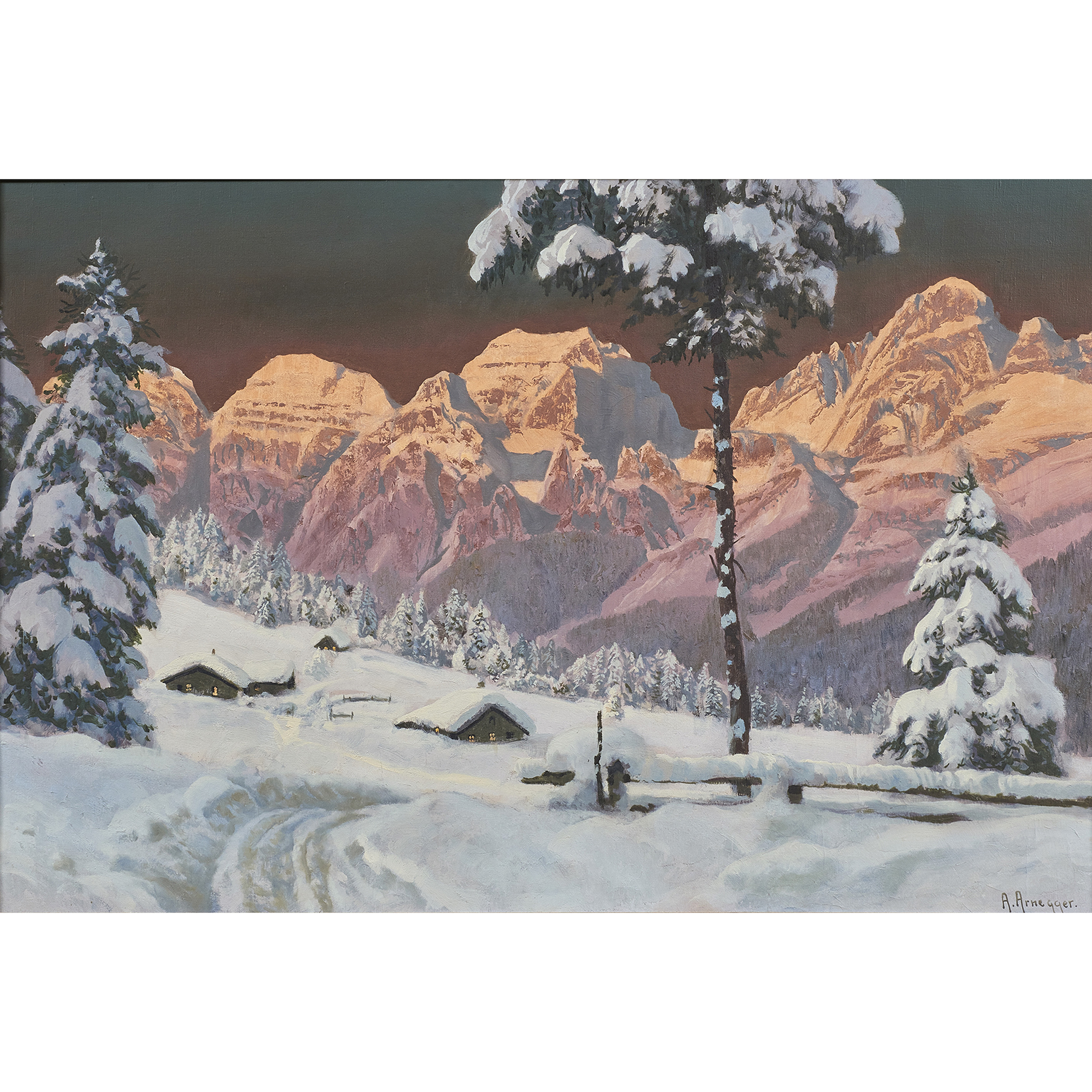 PAINTING, ALOIS ARNEGGER Alois
