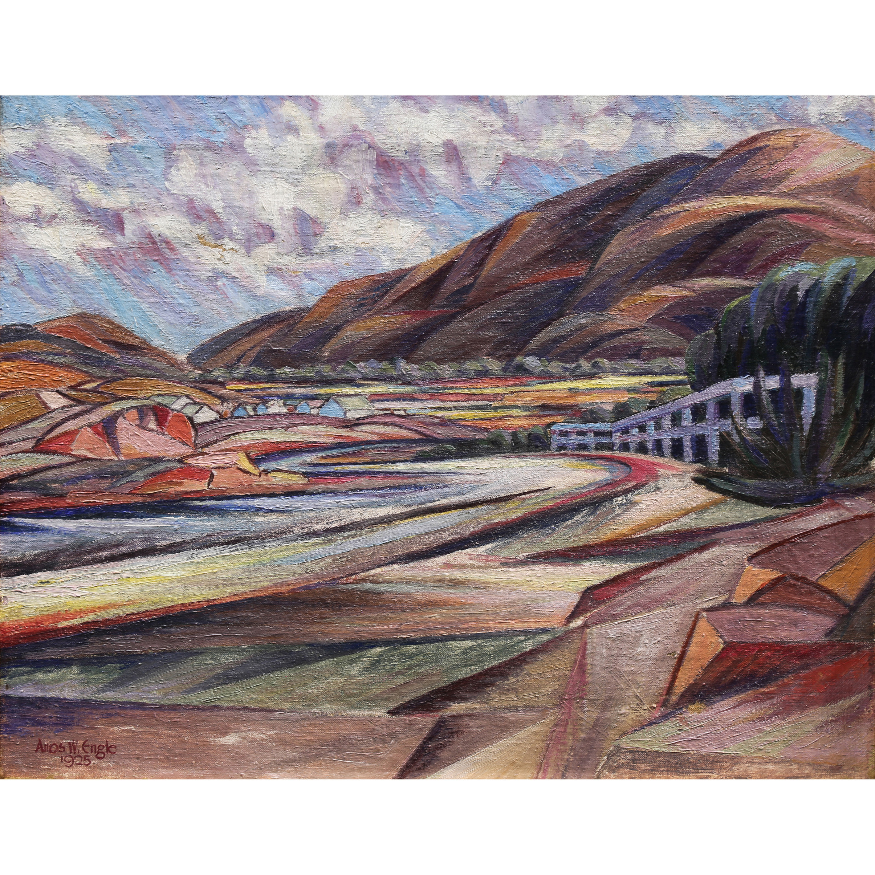 PAINTING, AMOS WILLS ENGLE Amos