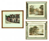 PAINTING AND TWO PRINTS.  Euro