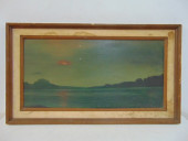 PAINTING, BARREN LANDSCAPE WIT