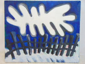 PAINTING, "BLACK PICKET FENCE"