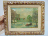 PAINTING, BOATING SCENE IN PAR