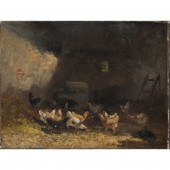 PAINTING, CHARLES EMILE JACQUE