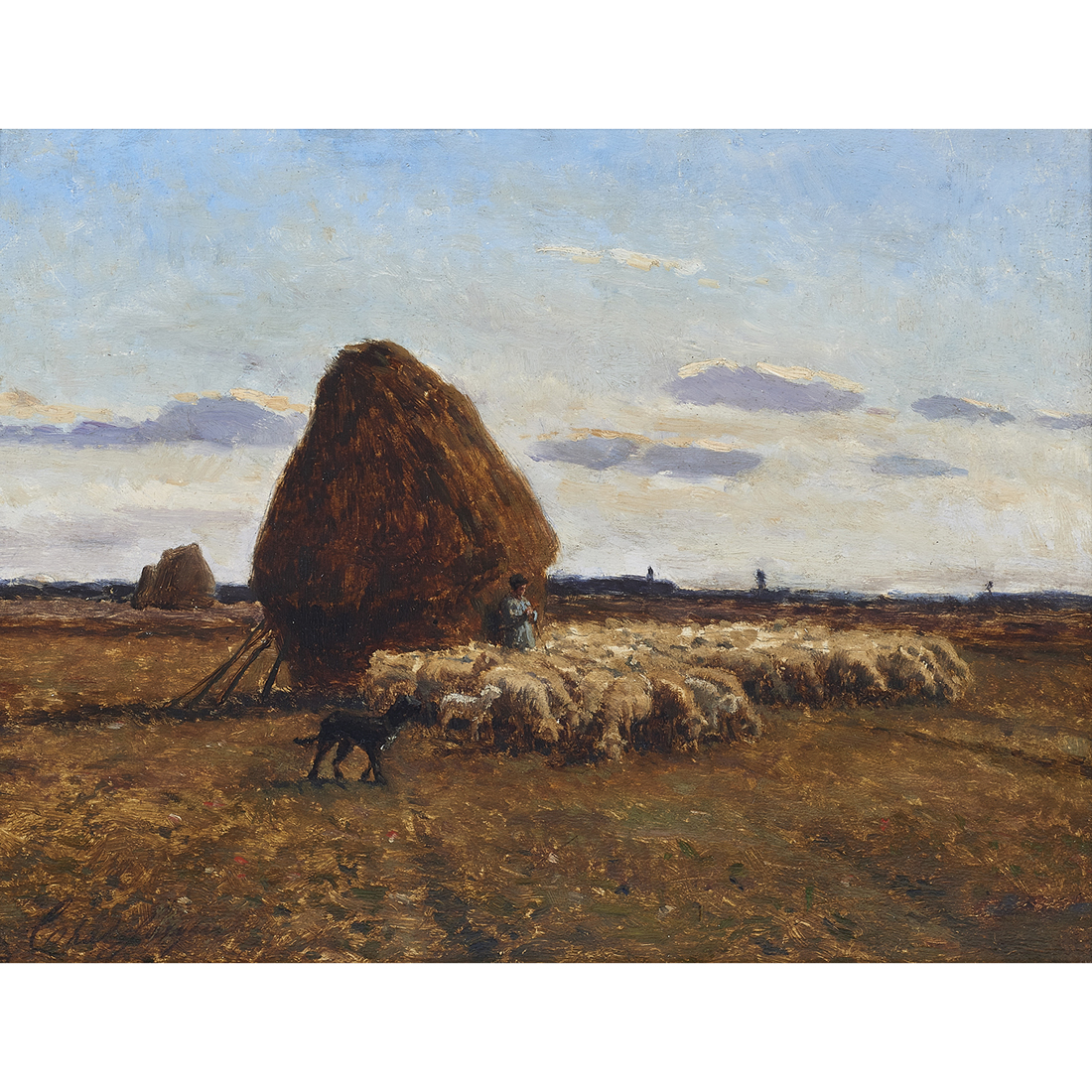 PAINTING, CHARLES EMILE JACQUE