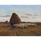 PAINTING, CHARLES EMILE JACQUE