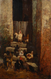 PAINTING, CHARLES EMILE JACQUE